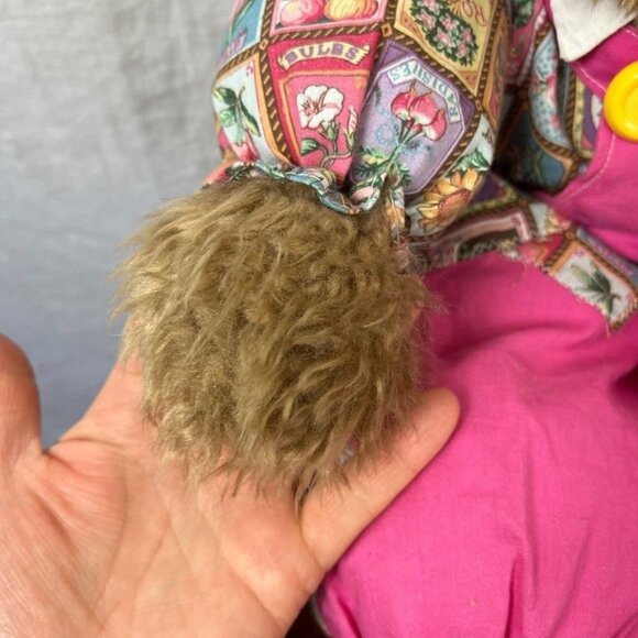 '97 Joelson Floppy Teddy Bear 22" Cottage Patchwork Country Kawaii Y2K 90s 00s - Picture 5 of 13